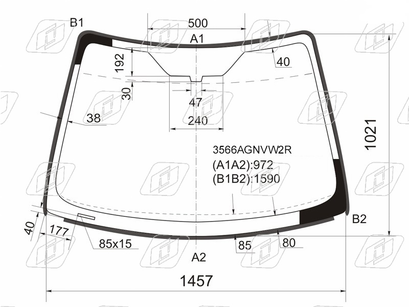 Стекло лобовое FORD FOCUS II FUYAO 3566AGNVW2R