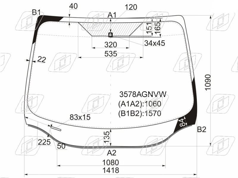 Стекло лобовое FORD FOCUS III FUYAO 3578AGNVW