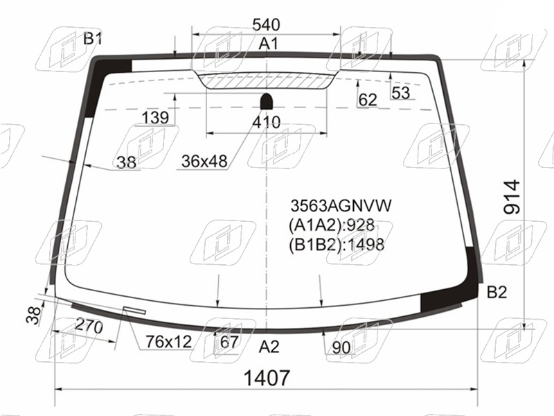 Стекло лобовое FORD FUSION FUYAO 3563AGNVW