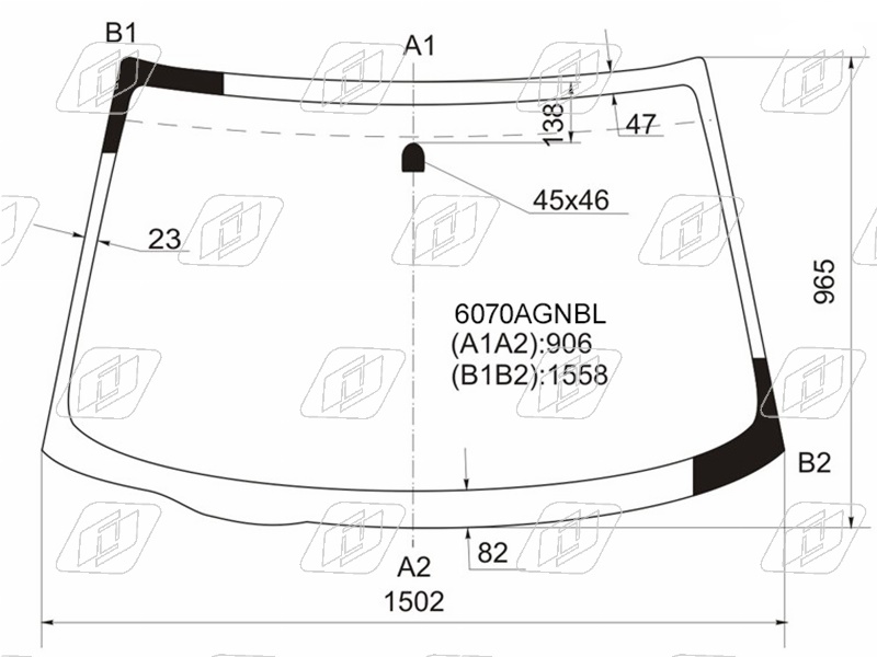 Стекло лобовое NISSAN TEANA FUYAO 6070AGNBL