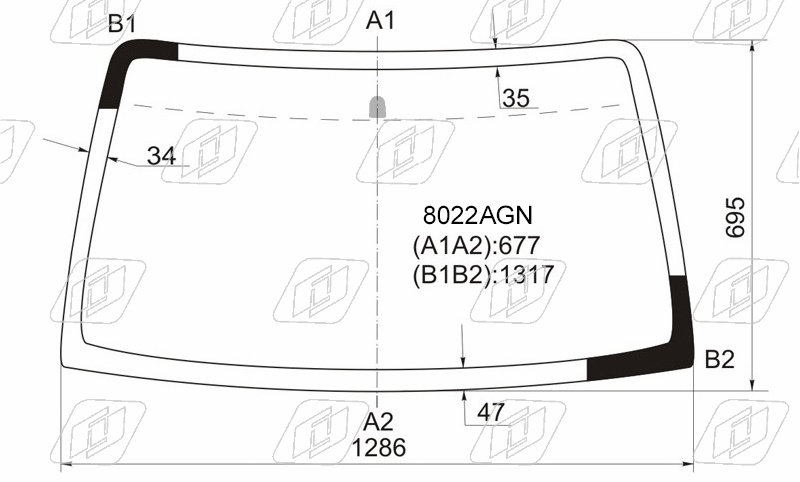 Стекло лобовое SUZUKI JIMNY FUYAO 8022AGN