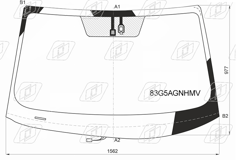 Стекло лобовое с обогревом щеток TOYOTA HIGHLANDER FUYAO 83G5AGNHMV