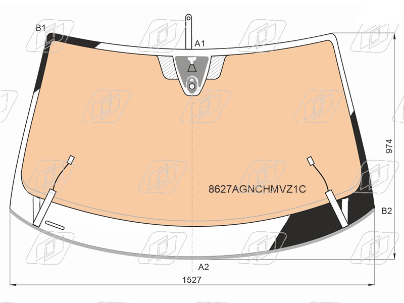 Стекло лобовое с полным обогревом VOLKSWAGEN TIGUAN FUYAO 8627AGNCHMVZ1C  
