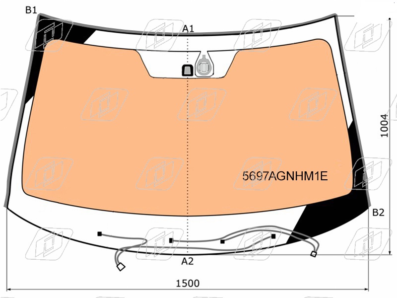 Стекло лобовое с полным обогревом MITSUBISHI OUTLANDER FUYAO 5697AGNHM1E 