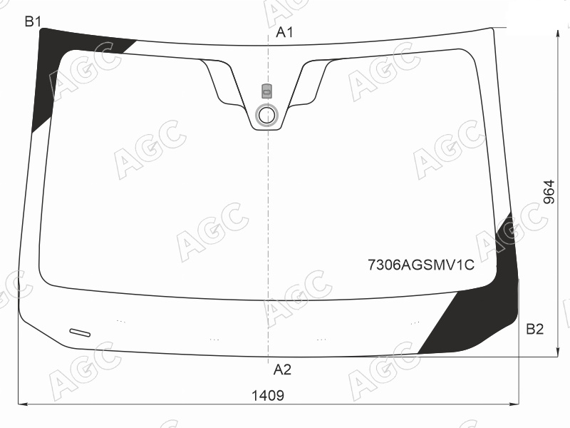 Стекло лобовое RENAULT DUSTER AGC 7306AGSMV1C