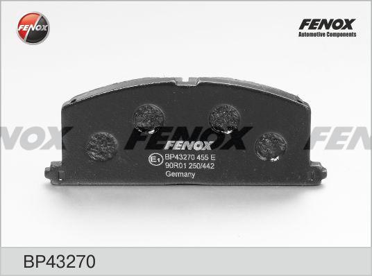 Колодки тормозные, дисковые передние TOYOTA Carina Fenox BP43270