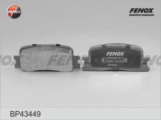 Колодки тормозные, дисковые задние TOYOTA Camry Fenox BP43449