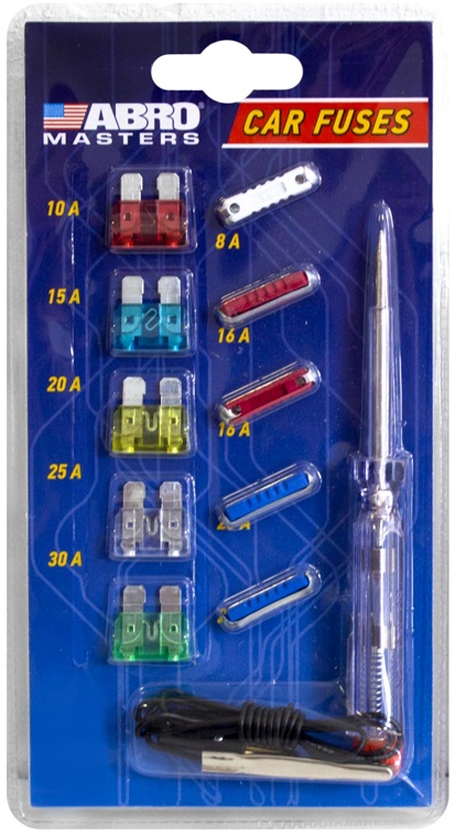 Набор предохранителей с индикаторной отверткой Abro FU-AI381-AI384-PEN, 10 шт