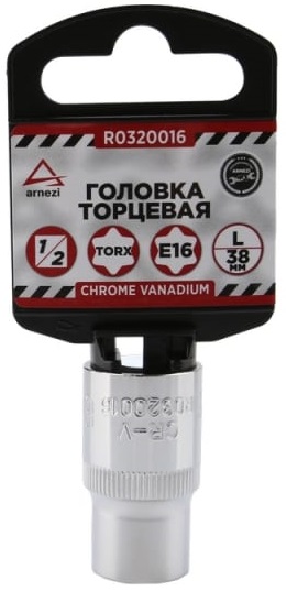 Головка TORX ARNEZI R0320016, Е16, 38 мм, 1/2