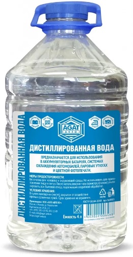 Вода дистиллированная Agat avto SL0903, 4 л