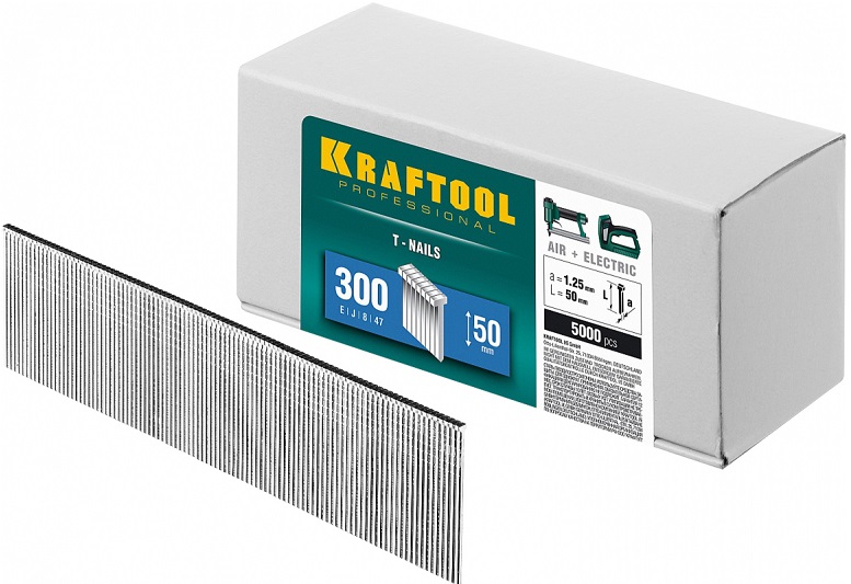 Гвозди для нейлера KRAFTOOL 31785-50, 50 мм, 5000 шт