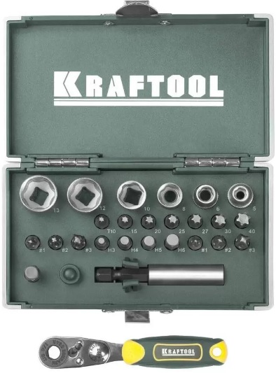 Набор бит ЕХPERT X-Drive KRAFTOOL 26065-H26, 26 предметов