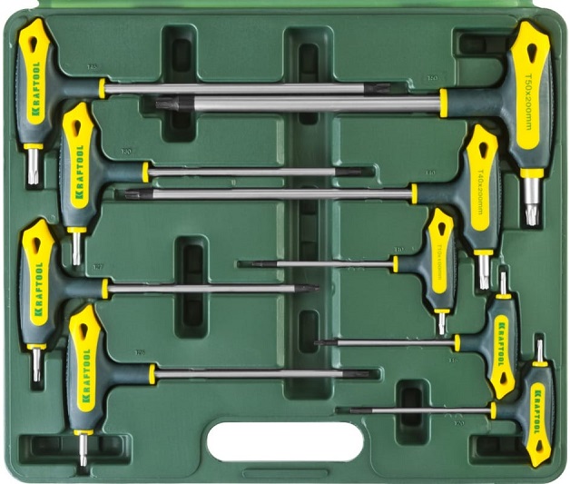 Набор имбусовых ключей Т-образных INDUSTRIE KRAFTOOL 27455-H9, 9 шт