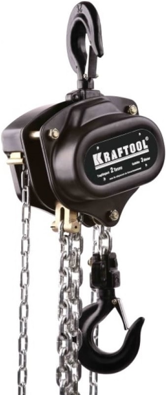 Таль цепная KRAFTOOL 43087-3, шестеренная, 3 м 