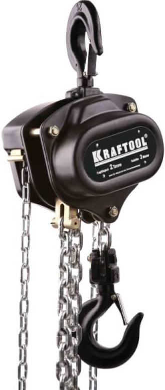 Таль цепная KRAFTOOL 43087-5, шестеренная, 3 м 