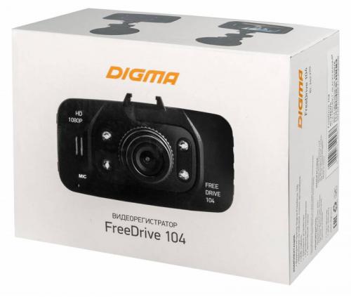 Видеорегистратор Digma FreeDrive 104 черный 1Mpix 1080x1920 1080p 140гр. GP1248