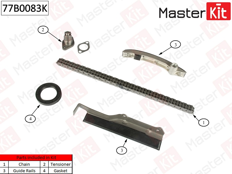 Комплект цепи ГРМ MITSUBISHI Pajero Masterkit 77B0083K