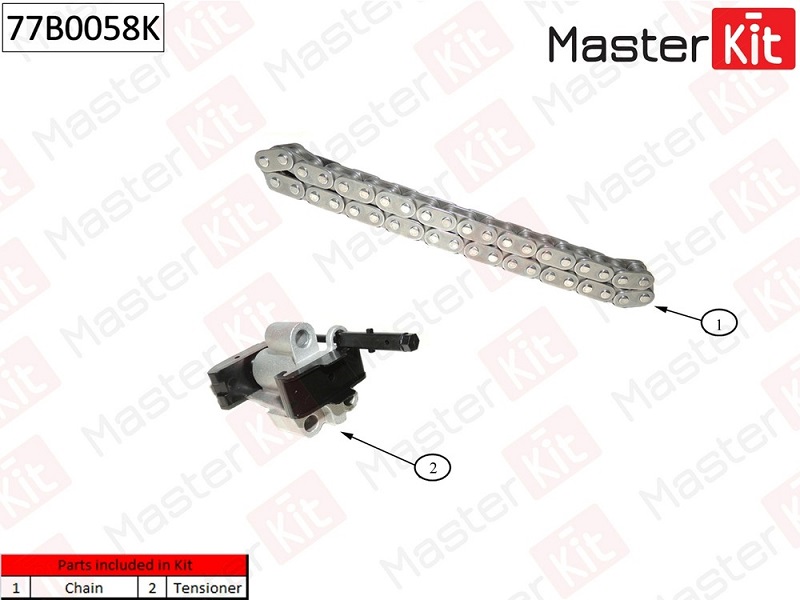 Комплект цепи ГРМ CITROEN C5 Masterkit 77B0058K