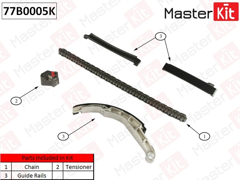 Комплект цепи ГРМ NISSAN NAVARA Masterkit 77B0005K