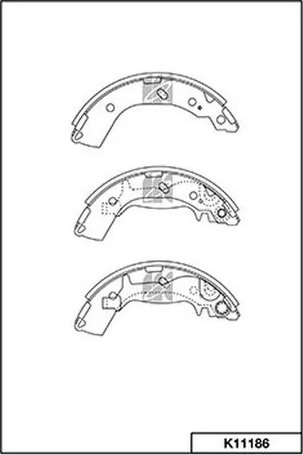 Колодки тормозные, барабанные HYUNDAI Getz Kashiyama K11186