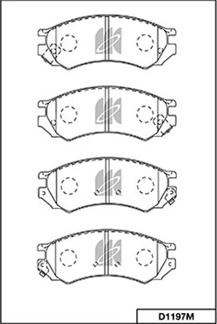 Колодки тормозные, дисковые NISSAN Avenir Kashiyama D1197M
