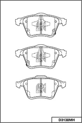 Колодки тормозные, дисковые MAZDA 6 Kashiyama D3138MH