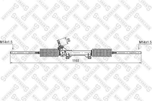 Рейка рулевая PEUGEOT Partner Stellox 00-35046-SX