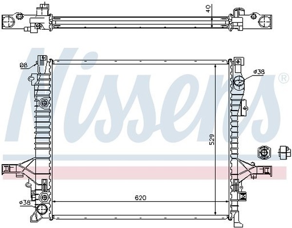 Радиатор охлаждения VOLVO XC90 Nissens 65613A