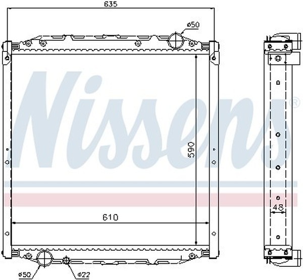 Радиатор охлаждения Nissens 62880A