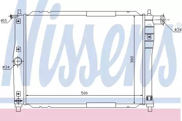 Радиатор охлаждения DAEWOO Lanos Nissens 61644