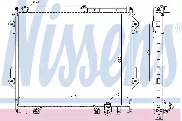 Радиатор охлаждения TOYOTA Land Cruiser Nissens 646826