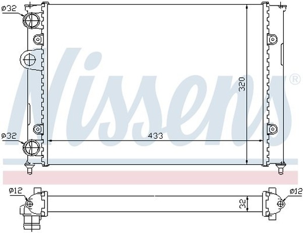 Радиатор охлаждения VOLKSWAGEN Golf Nissens 651851