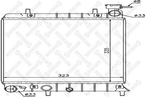 Радиатор охлаждения HYUNDAI Accent Stellox 10-25168-SX