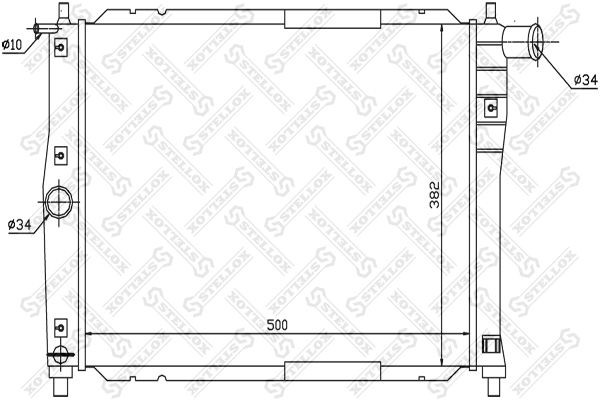 Радиатор охлаждения DAEWOO Lanos Stellox 10-25340-SX