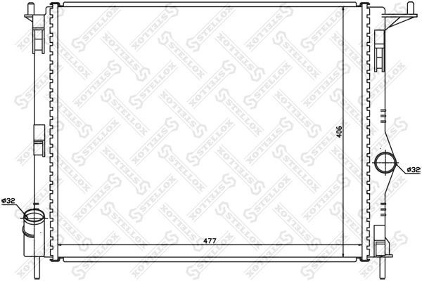 Радиатор охлаждения MITSUBISHI Lancer Station Wagon Stellox 10-25473-SX