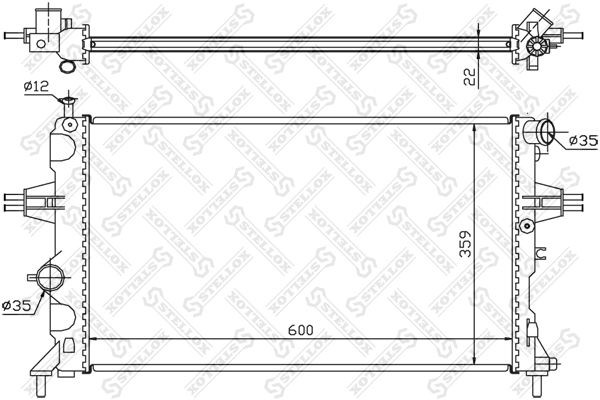 Радиатор охлаждения OPEL Astra Stellox 10-25266-SX