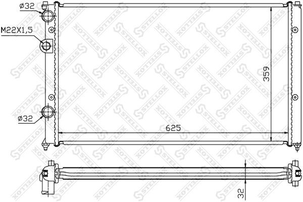 Радиатор охлаждения SEAT Cordoba Stellox 10-25199-SX