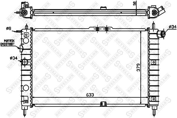 Радиатор охлаждения DAEWOO Nexia Stellox 10-25015-SX