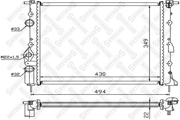 Радиатор охлаждения NISSAN Kubistar Stellox 10-25040-SX