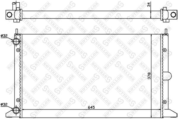 Радиатор охлаждения FORD Galaxy Stellox 10-25243-SX