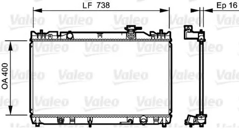 Радиатор охлаждения TOYOTA Camry Valeo 735 214