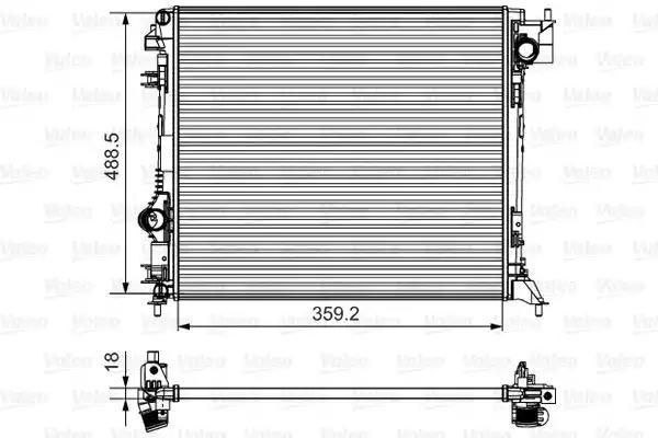 Радиатор охлаждения NISSAN QASHQAI Valeo 735 624