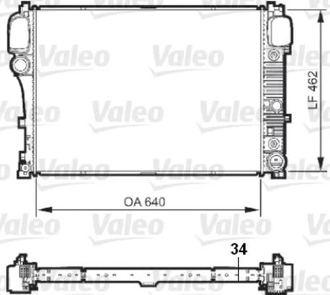 Радиатор охлаждения MERCEDES CL Valeo 735 299