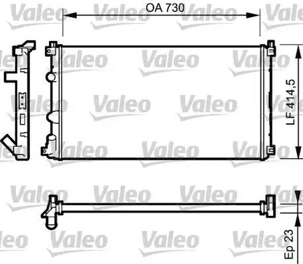 Радиатор охлаждения NISSAN Interstar Valeo 732 917