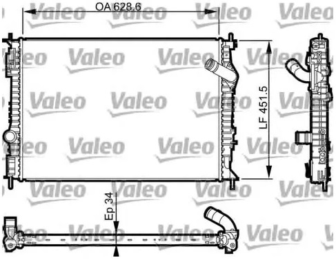 Радиатор охлаждения NISSAN Qashqai Valeo 735 461