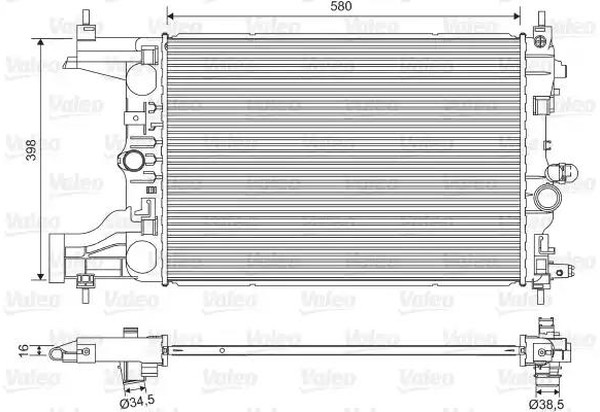 Радиатор охлаждения VOLKSWAGEN Tiguan Valeo 701 666