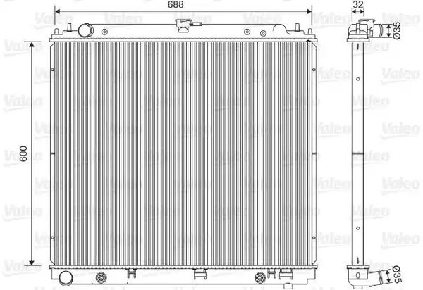 Радиатор охлаждения NISSAN Navara Valeo 701 566