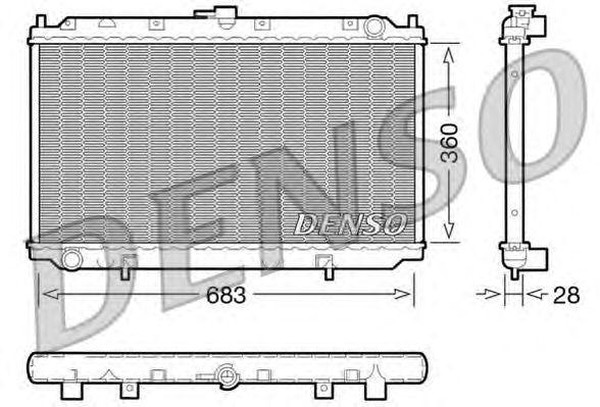 Радиатор охлаждения NISSAN Primera Denso DRM46010