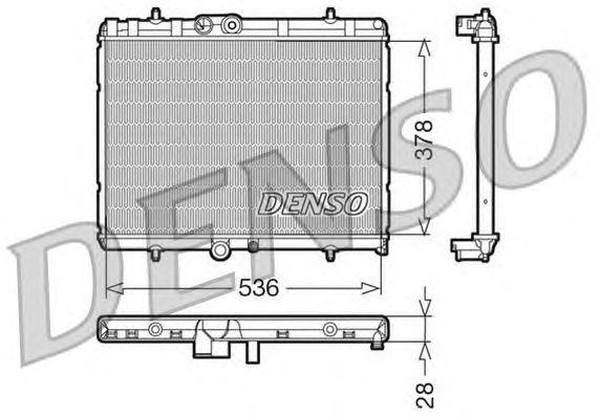 Радиатор охлаждения PEUGEOT 307 Denso DRM07015