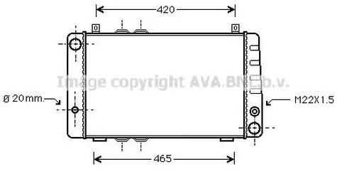 Радиатор охлаждения Skoda Favorit  AVA SA 2002